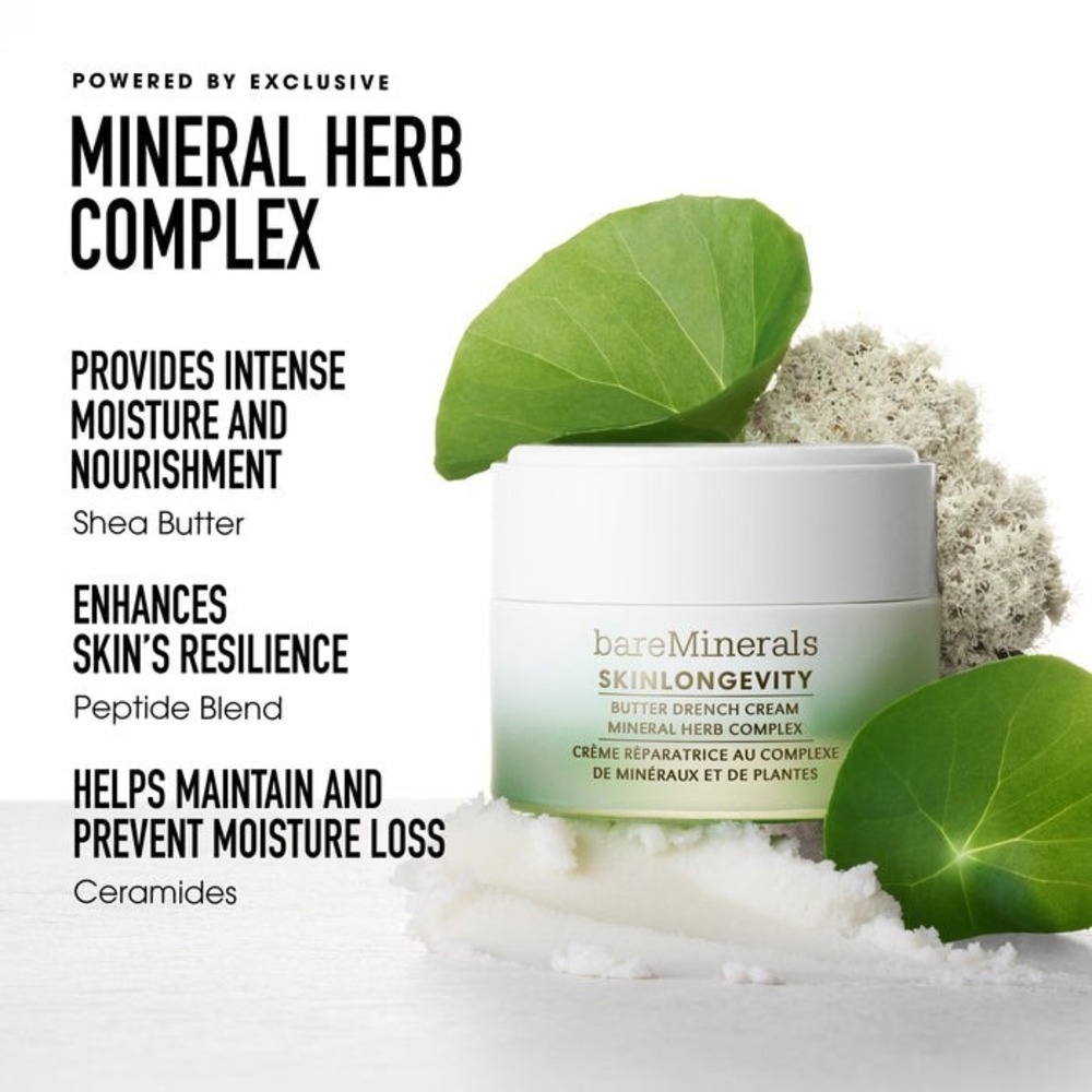 bareMinerals Skinlongevity Butter Drench Cream 1.7oz/50g Ultra Rich Face NIB - Picture 6 of 12